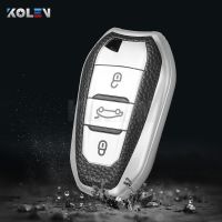 yonggax Leather TPU Car Remote Key Cover Case Shell Fob For Peugeot 508 301 2008 3008 4008 407 408 For Citroen C5 C6 C4L CACTUS C3XR DS