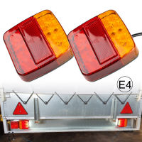 26LED Trailer Taillights Turn Signal Running Light Brake Indicator License Plate Lamp Submersible Boat Truck RV Lighting Upgrade