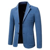 ZZOOI High Quality Mens Blue Blazer Jacket  Two Button Suit Men  Mens Wedding Blazers Plus Size 5XL