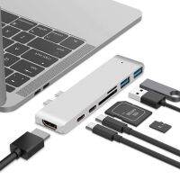 FixGadget 7 In 1 100W USB 3.1 To 20VPD+Card Reader Data+HUB+HDMI 4K Converter(Silver)