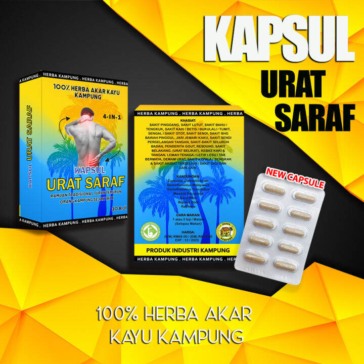 Kapsul Saraf, Ubat Urat Saraf Penawar Gout, Sakit Sendi, Sakit Kaki