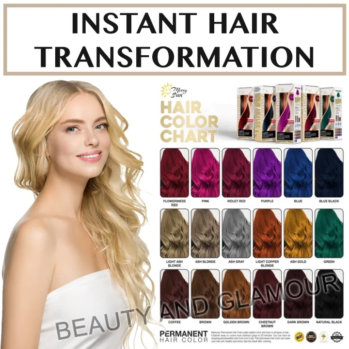 Merry Sun Permanent Hair Color With Hair Therapy | Lazada PH