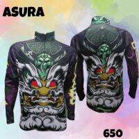 เสื้อตกปลา JK THAILAND ลาย ASURA สีเขียว ป้องกันรังสี UV 80-90% สีไม่ตก แห้งเร็ว