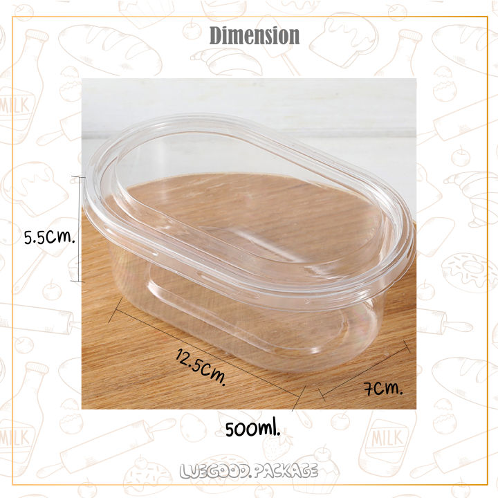 กล่องพลาสติกใสวงรี-พร้อมฝาปิด-c014-กล่องพลาสติก-กล่องเค้กแนวเกาหลี-กล่องใส่ขนม-กล่องเค้ก-กล่องใส่เค้กมินิมอล
