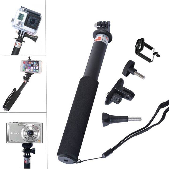 ไม้เท้าเซลฟี่มีไม้เซลฟี่มือถือ-โทรศัพท์ที่ยึดสำหรับ-gopro-hero-8-9-10เหมาะสำหรับ-xiaomi-yi-4k-ii-sjcam-sj5000