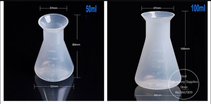 yingke-ขวดบรรจุขวดทดลองพลาสติกทรงกรวยสำหรับหลอดทดลองทำจากพลาสติกขนาด50มล-ถึง2000มล