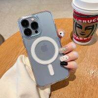 เคสโทรศัพท์มือถือ 15 แบบแม่เหล็กโปร่งใส iPhone 14 promax ง่าย 12 ขอบนุ่ม 13 รวมทุกอย่าง ชุดป้องกันการตก