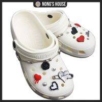 Nongs House-** พร้อมส่ง **[jibbitz] อุปกรณ์เสริมรองเท้า  สำหรับ crocs สไตล์พังก์โลหะ