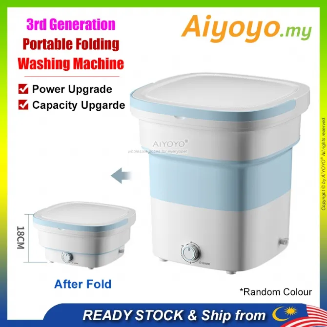 3rd Generation Mini Foldable Washing Machine Portable Mini Folding Washing Machine Lightweight
