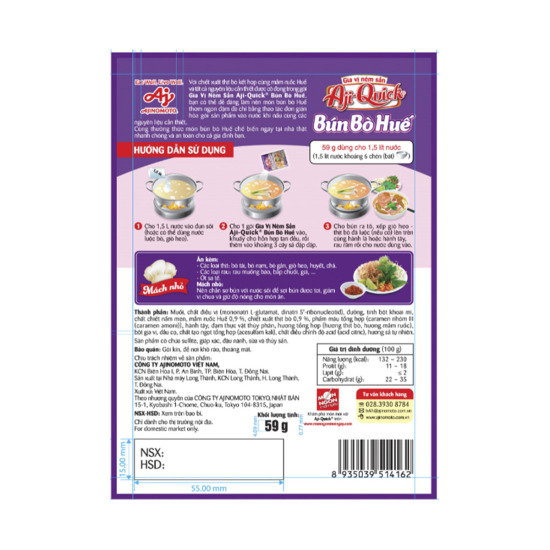 Lốc 6 gói bún bò huế aji-quick 59g - ảnh sản phẩm 4