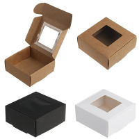 10 Pcs PVC Window Christmas Candy Gift Packaging Box For WeddingCandyCraftsCakeHandmade Soap Packing Gift Boxes