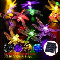 Solar Dragonfly Lights String 100 LED 8 Modes Solar Fairy Lights for Xmas Party garden Christmas Decorations Outdoor Solar Lamp Outdoor Lighting