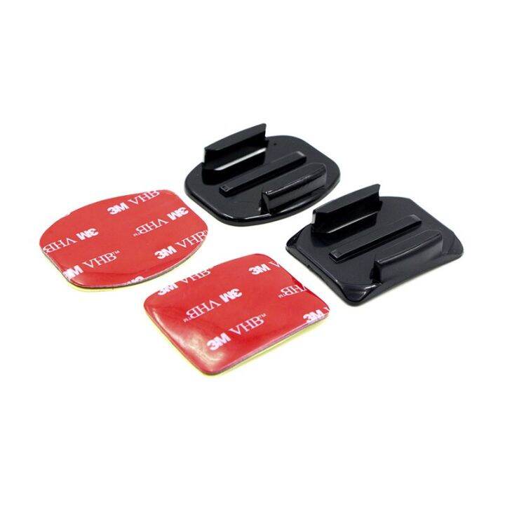 ชุดกาวติดฐานหมวกกันน็อคทรงโค้งแบน4ชิ้นสติกเกอร์-vhb-3ม-สำหรับ-go-pro-สำหรับ-hero-6-5-4-3-สำหรับ-xiaomi-สำหรับ-yi-4k-สำหรับ-sj4000-ลูกเบี้ยว
