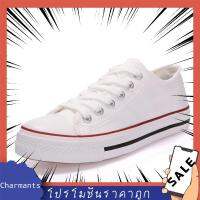 Canvas Shoes Fashion sneakers for women รองเท้าผ้าใบนักเรียนเกาหลีสีขาวเรียบๆทุกแมตช์ใส่สบายและระบายอากาศพื้นเอ็นกันลื่นและจับแข็งแรง รองเท้าผ้าใบผู้หญิง