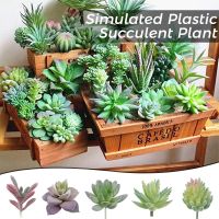 1ชิ้นประดิษฐ์ Succulents Flocking Succulents สร้างสรรค์กระถาง DIY จำลองหัวดอกไม้บ้านสวนตกแต่งสก์ท็อป