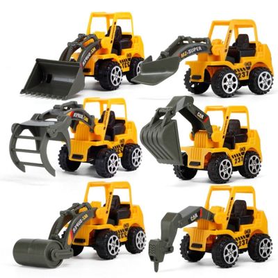 6Pcs Engineering Vehicles Toys Car Model Forklift Toy Vehicle Excavator Diecast Car Models Mini Car Home Decor Childrens Gift