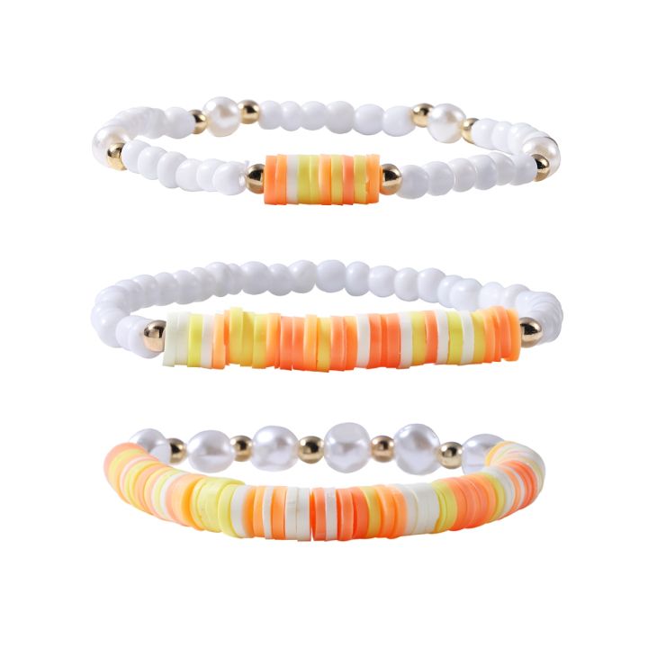 cw-dvacaman-boho-3pcs-soft-clay-set-multicolor-beaded-elastic-beach-jewelry-wholesale