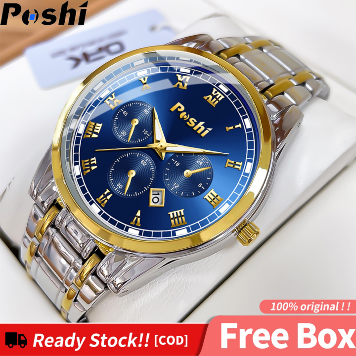 POSHI Watch For Men Original Waterproof Fashion Chronograph Sports ...