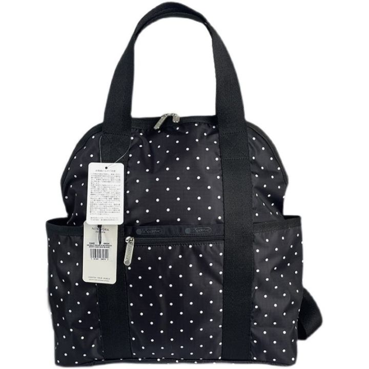 lesportsac-แฟชั่น-polka-dot-พิมพ์-messenger-กระเป๋าลำลองไหล่กระเป๋ากันน้ำผู้หญิงผ้ากระเป๋าขนาดใหญ่ความจุ-u181