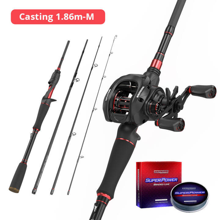 KastKing Portable Fishing Reel Rod Combo Brutus Lure Fishing Rod and