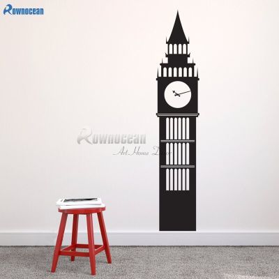 Big Ben Clock Tower - Travel Landmarks London Wall Decal Large Size Custom Vinyl Art Stickers Decorating F813