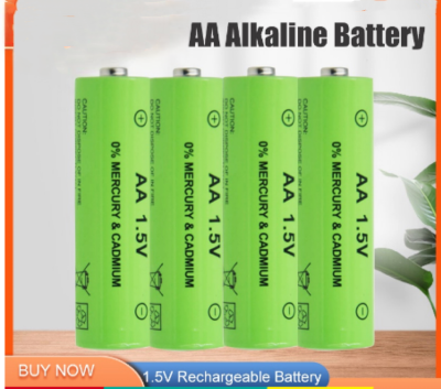 ถ่านอัลคาไลน์ชนิดชาร์จได้ AA 2000mah 1.5V Alkaline rechargeable battery 4 ก้อน