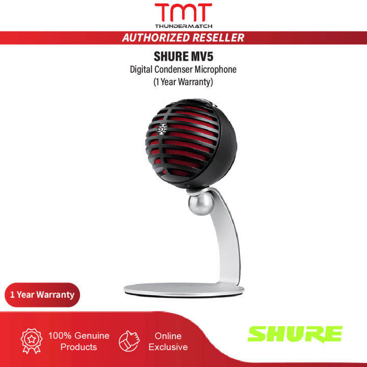 SHURE MV5 Digital Condenser Microphone (1 Year Warranty) Lazada