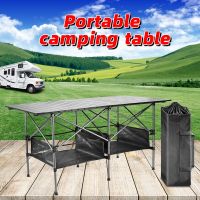 hyfvbuஐ♀❡  Outdoor Folding Table Camping Tourist Backpacking Barbecue Hike Desk Supplies Collapsible