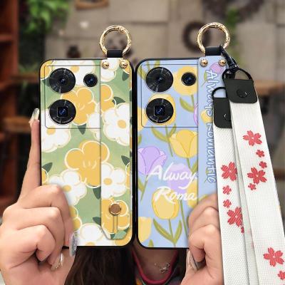 Soft Durable Phone Case For ZTE Nubia Z50 Ultra painting flowers Phone Holder Kickstand protective Fashion Design cute