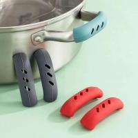 4Pcs/Set Excellent Heat Insulation Pot Ear Clip Steamer Pot Ear Clip Anti-scald Wide Application Handle Cover Kitchen Tool