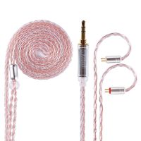 Kinboofi 8 Core Silver Plated Copper Cable 3.5/2.5/4.4mm Hifi Earphone In Ear Cable With MMCX/2pin Connector KZ TRN CCA