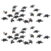 40Pcs 5V 0.3 A Mini Size Black SPDT Slide Switch for Small DIY Power Electronic Projects