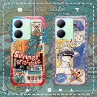 เคสใส่โทรศัพท์ VIVO Y78 + Y36 Y27 4G 5G อนุสาวรีย์เทพีเสรีภาพการ์ตูนสุดสร้างสรรค์เคสนิ่มฝาหลังบางพิเศษโปร่งใสเคสมือถือ