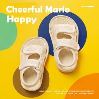 Cheerful Mario รองเท้าแตะ รองเท้าชายหาด พื้นนิ่ม สไตล์เกาหลี แฟชั่นฤดูร้อน สําหรับเด็กผู้ชาย เด็กผู้หญิง