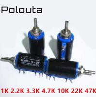 Polouta WXD3-13-2W Multiturn Precision Multi-Ring Stereo Potentiometer 1K 100K 2.2K 3.3K 4.7K 10K 22K 47K Potentiometers