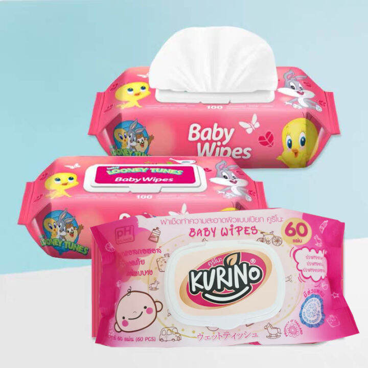 ทิชชู่เปียก-60-แผ่น-กระดาษเปียก-ผ้าเปียก-ทิชชู่เปียกเด็ก-baby-wipes-อ่อนโยน-ปลอดภัย-ไร้สารแอลกอฮอล์