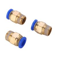 Pneumatic Connector 12mm OD Hose Tube x 1/2 BSPT 1/8 1/4 3/8 Male Thread Straight Brass Air Quick Coupling Fitting