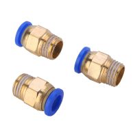 16mm Hole X 1/2 BSPT ( OD:20.5mm) male thread Straight Quick Connector Pneumatic Fittings brass hose connector