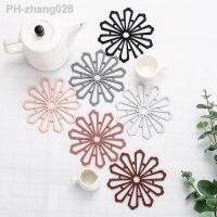 TPR Rubber Anti-hot Coaster Non-slip Flower Placemat Heat-insulating Pad Pot Mat Table Decoration Accessories Mats Pads Dropship