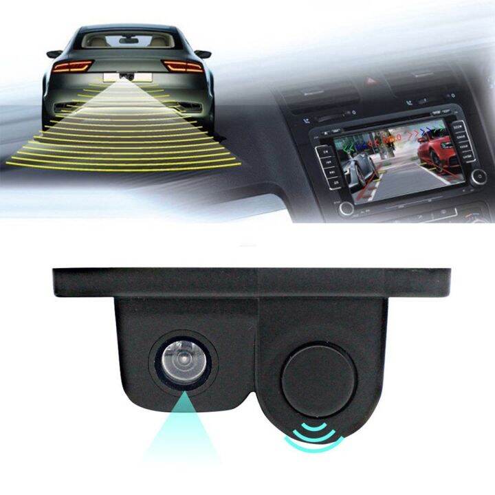 2in1 Car Parking Reversing Sensor Rear View Backup Night Vision Camera ...