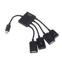 USB Hub OTG Connector Spliter Power สายชาร์จสำหรับโทรศัพท์สมาร์ทคอมพิวเตอร์ PC Data Wire