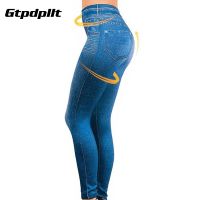 【CW】 Gtpdpllt S-XXL Leggings Lined Print Jeans Sportwear Jeggings Real Pockets Woman Pants