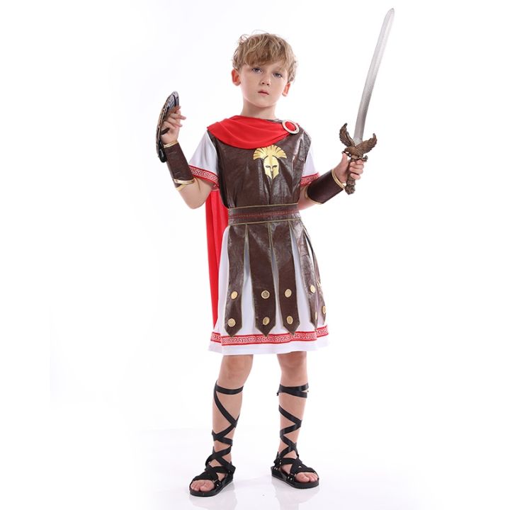 [Great. cos play]Kids Warrior Gladiator Costume Spartan Warriors Knight ...