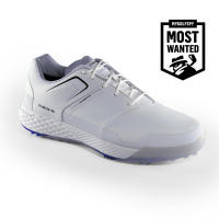 รองเท้ากอล์ฟสำหรับผู้ชาย สีขาว MEN’S WATERPROOF GRIP GOLF SHOES WHITE INESIS