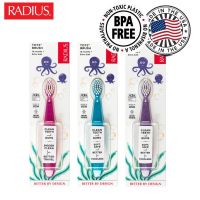 RADIUS(2 Step) Totz Toothbrush, Assorted, 18 months and up, Extra Soft (3 Pack)