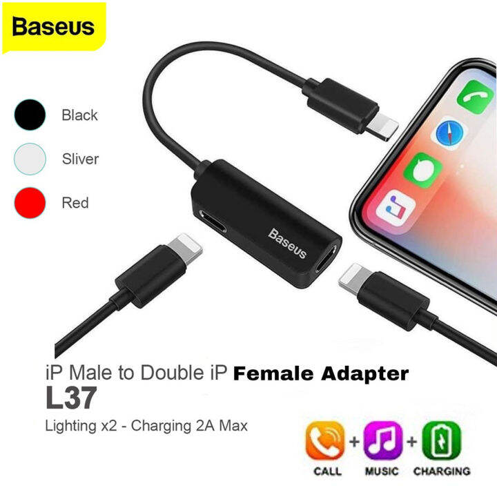 BASEUS L37 Male to Female Lightning 8Pin Dock Extender Connector
