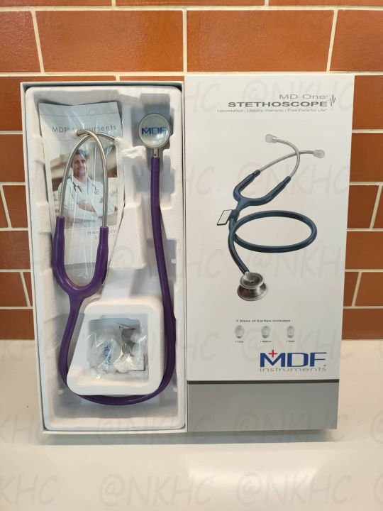 หูฟังทางการแพทย์-stethoscope-ยี่ห้อ-mdf777c-md-one-pediatric-สีม่วงเข้ม-color-purple-rain-mdf777c-08-สำหรับเด็กโต