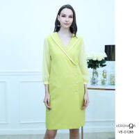 VERONIQA Dress VE-D1285 Cotton ด๊อบบี้ แขนยาว IGPU22-2