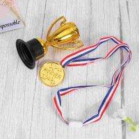 【CW】❁❖✸  8Pcs Prizes Cups and Medals Trophies Metallic Bulk Medals for Graduation Parties