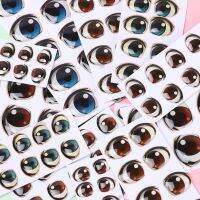 10 Cartoon Eyes Stickers Boy Accessories Anime Figurine Face Organ Paster Chips Paper